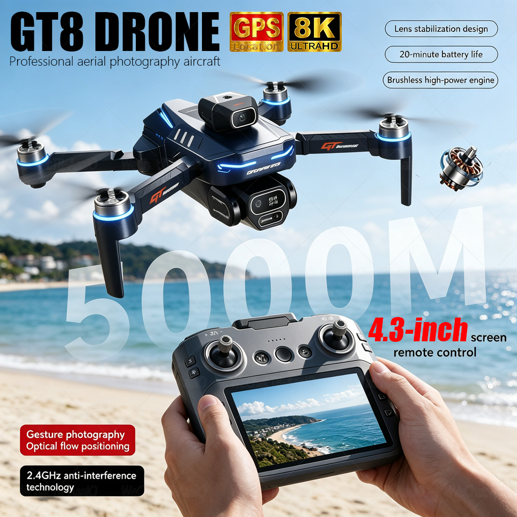 NOWY Dron GT8 HD RC 4K Profesj – Drone Camera Night Vision recenzja i cena